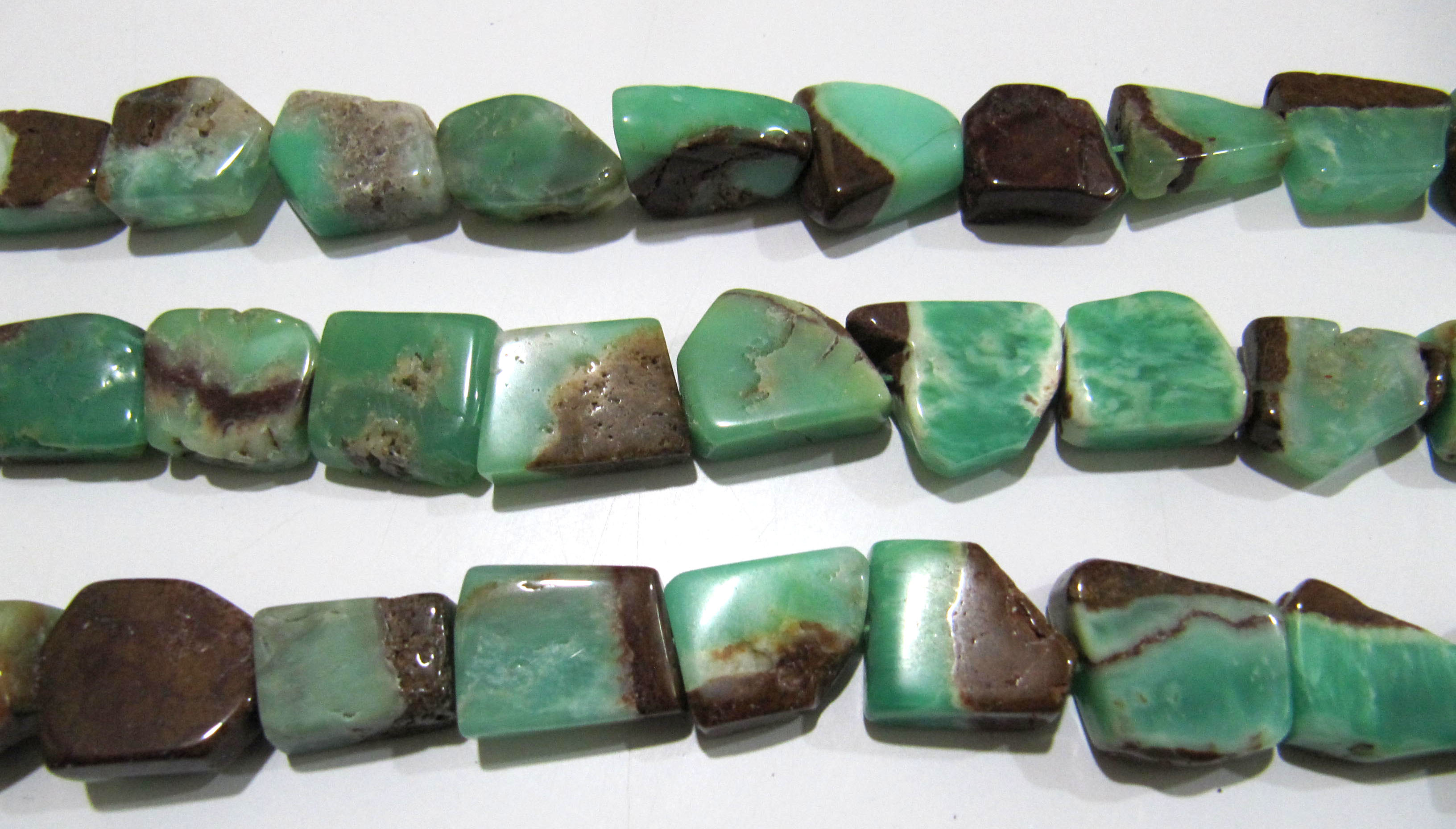 Natural Chrysoprase Free Shape Smooth Plain Tumbled Size 11 To 15 Mm Beads