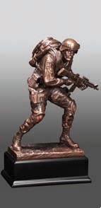 Bronze Air Force Pilot Standing Nameplate