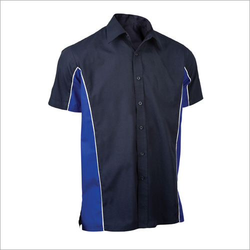 Corporate Shirt - Polyester, Various Sizes | Blue Color, Short Sleeve, Cut Away Collar, Regular Fit, Durable Fabric