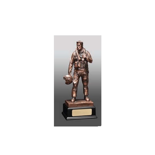 Marine Rifleman Urn - Metal, Customize Size | Brass Finish, Gold Color, American Religious Style