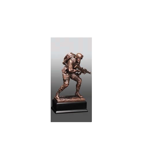 Brass Army Infantry With Nameplate Aluminum Urn