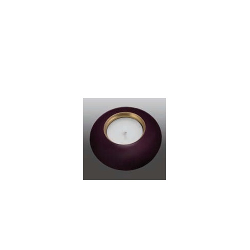 Onyx Round Urn - Metal, Customized Size | White & Brown Painted Finish, Religious Style
