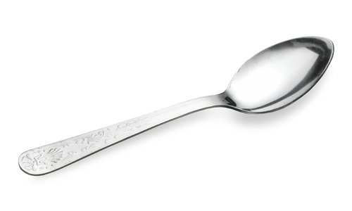 Dessert Spoon (Set of 6) - Stainless Steel, 1 to 1.8 mm Thickness, 40-60 g Weight | Elegant Metal Design for Comfortable Serving