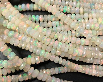 Opal Gemstone Collection - Natural Opal Beads And Cabochons , Diverse Colors And Shapes Including Blue, Pink, And White