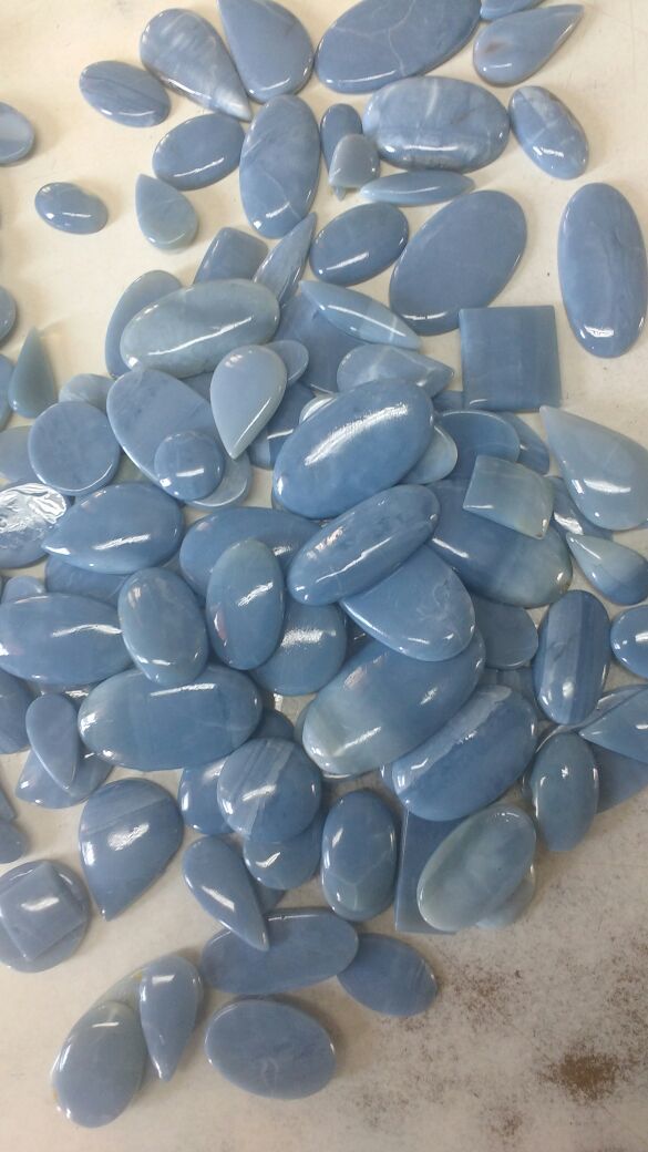 Opal Gemstone Collection - Natural Opal Beads And Cabochons , Diverse Colors And Shapes Including Blue, Pink, And White