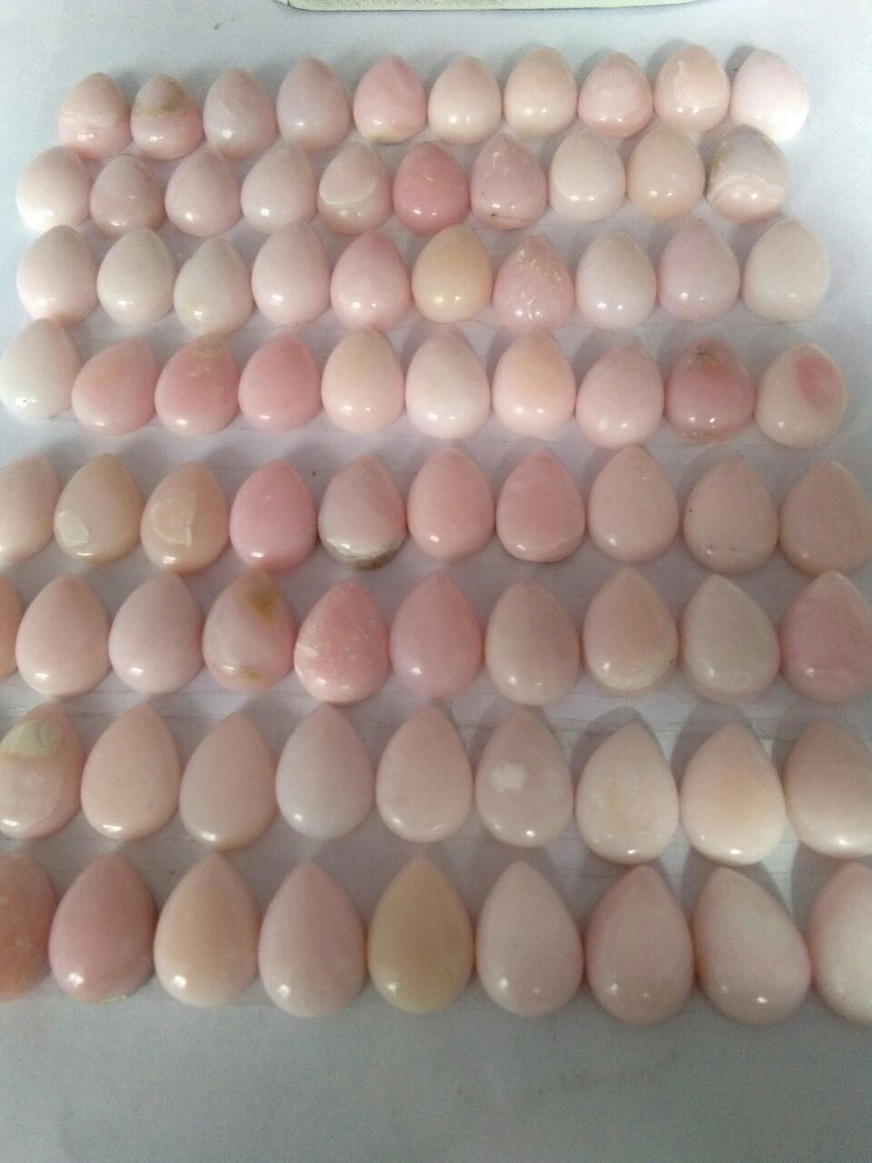 Opal Gemstone Collection - Natural Opal Beads And Cabochons , Diverse Colors And Shapes Including Blue, Pink, And White