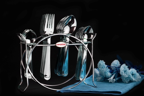 MKA-411 Sleek Cutlery Set - 25 Pieces Metal Steel Dining Utensils | 15.24-27.94 mm Size, 2-2.5 mm Thickness, 35-75 g Weight