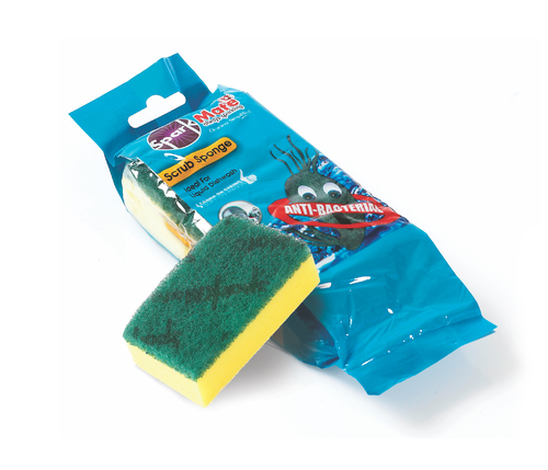 SCRUB SPONGE (1PCS) - Plastic Material, 1-3mm Thickness, Lightweight 10-98g | Strong Scrubbing Power for Efficient Cleaning