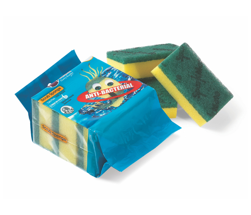 SCRUB SPONGE (3PCS) - Plastic Material, 1-3mm Thickness | Strong Cleaning Power for Tough Messes