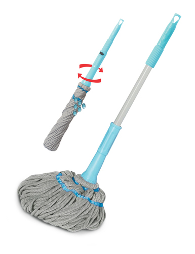 MICROFIBER TWISTER MOP - Stainless Steel, 1-3mm Thickness, 500-1200g Weight | Durable and Strong Design for Effective Cleaning