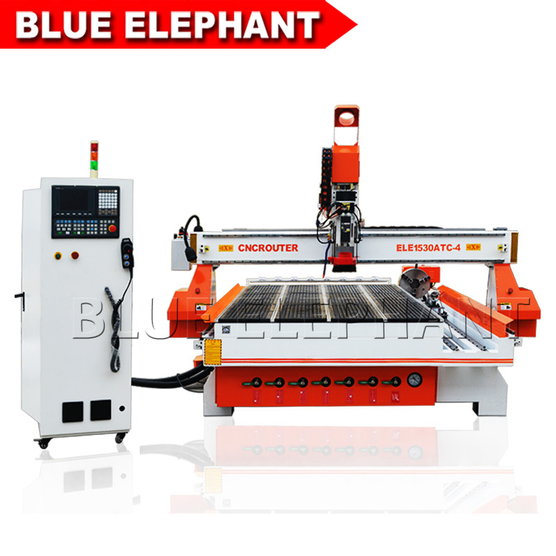 Cnc Router - 1530x3000mm Table Size, 9kw Hsd Air Cooling Spindle, 11kw Delta Inverter, High Precision Japan Yaskawa Servo Motor, Taiwan Syntec Control System, Automatic Operation, Low Energy Consumption