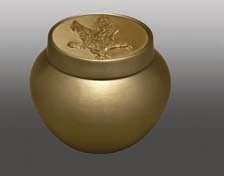 Gold Tempus Praying Hands Metal Cremation Urn