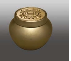 Gold Tempus With Eagle Brass Cremation Urn
