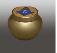 Gold Tempus With Eagle Brass Cremation Urn