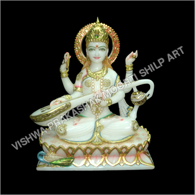 मार्बल सरस्वती मूर्ति