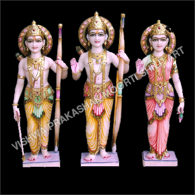 मार्बल राम सीता लक्ष्मण मूर्तियाँ