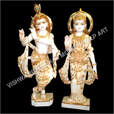 Marble Radha Krishna Statue 