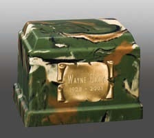 Painting Tribute Marble Aluminum Urn