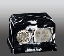 Painting Tribute Marble Aluminum Urn