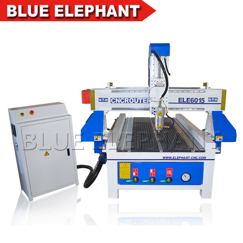 Vacuum Cleaning System Blue Elephant-6015 Wood Door And Furniture Engraving Cnc Router Machine Price