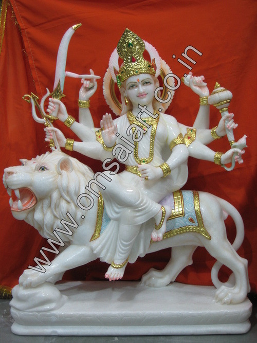 मार्बल दुर्गा माता मूर्ती