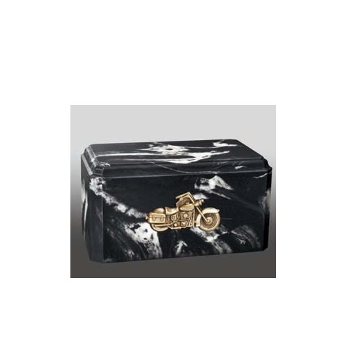 Black & White Tribute Iv Token Small Silver Heart Urn