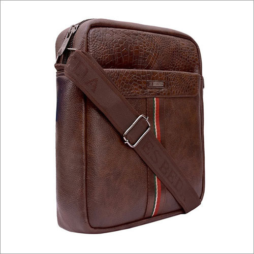 Dark Brown Mens Leather Sling Bag
