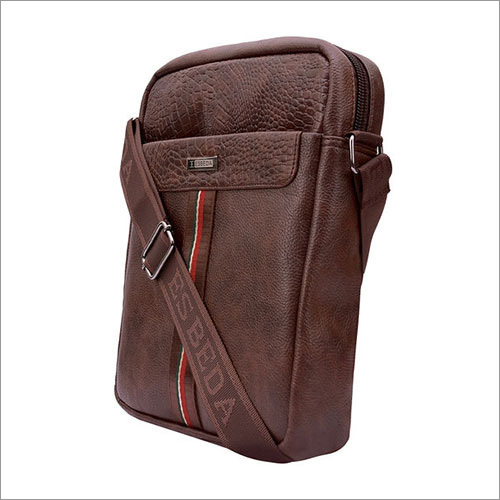 Dark Brown Mens Leather Sling Bag