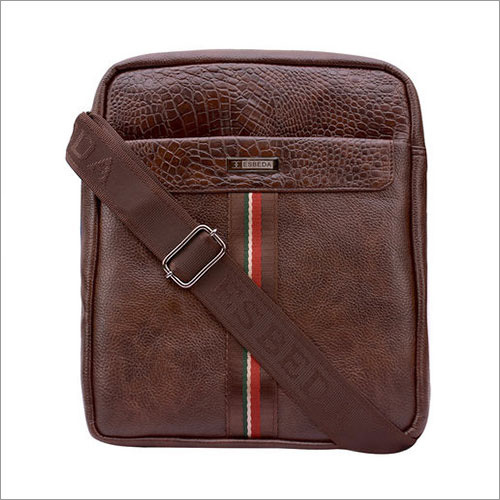 Dark Brown Mens Leather Sling Bag