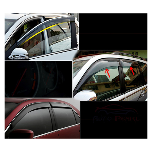 Car Door Visor - Acrylic Material, Black Color | Enhances Look of Car, Superior Quality, Long Service Life, Easy Adhesive Installation, Protection from Rain and Sunlight