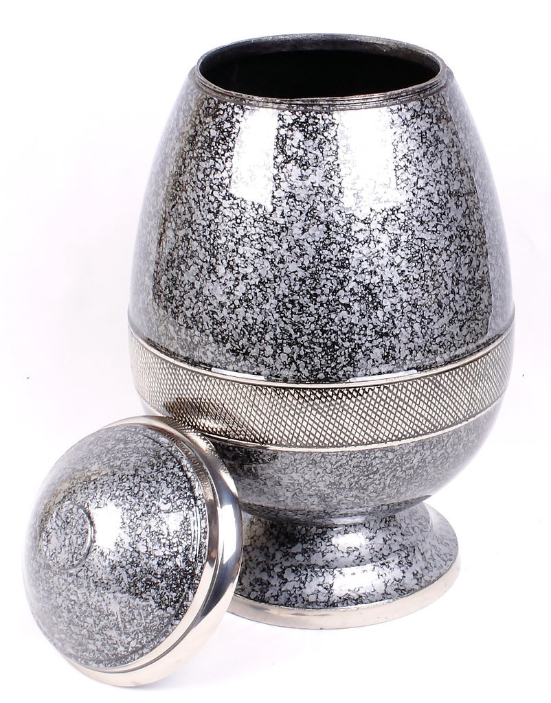 Plating Grey Egg Shape Cremation Urn