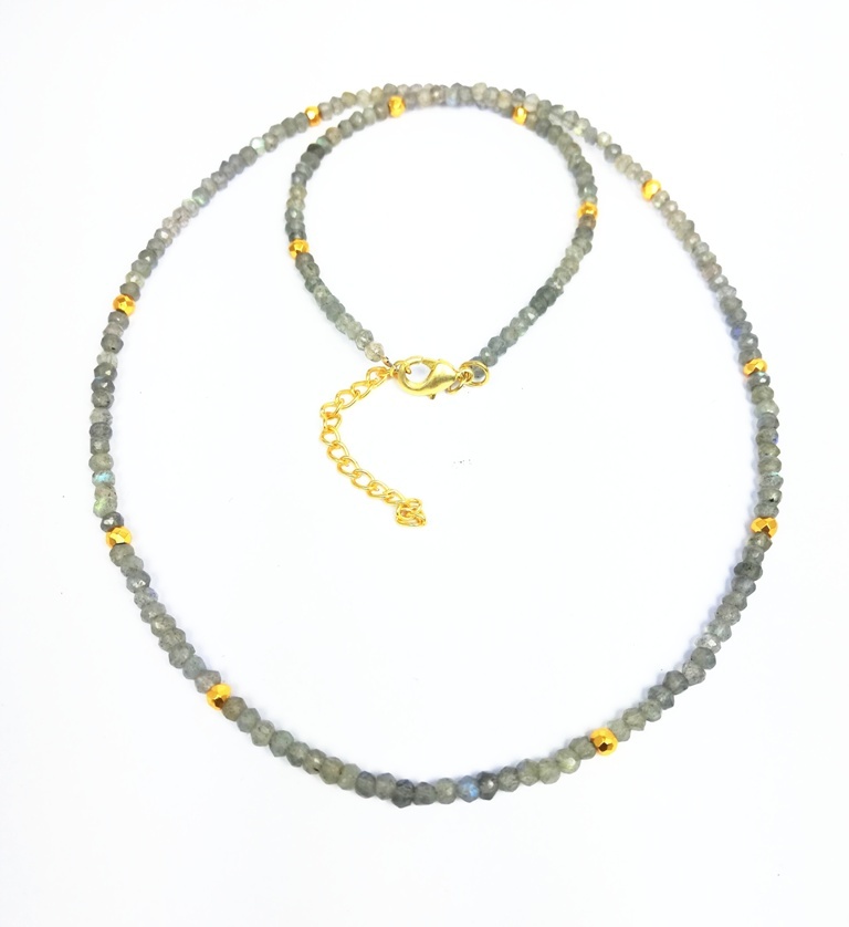 Green Onyx And Gold Pyrite 3-4mm Faceted Rondelle Bead Necklace Size: Can Do All Size