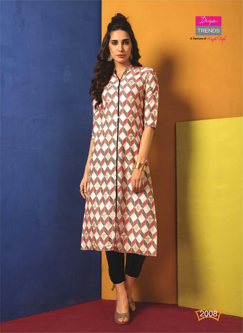 Winter Designer Rayon Print Kurtis