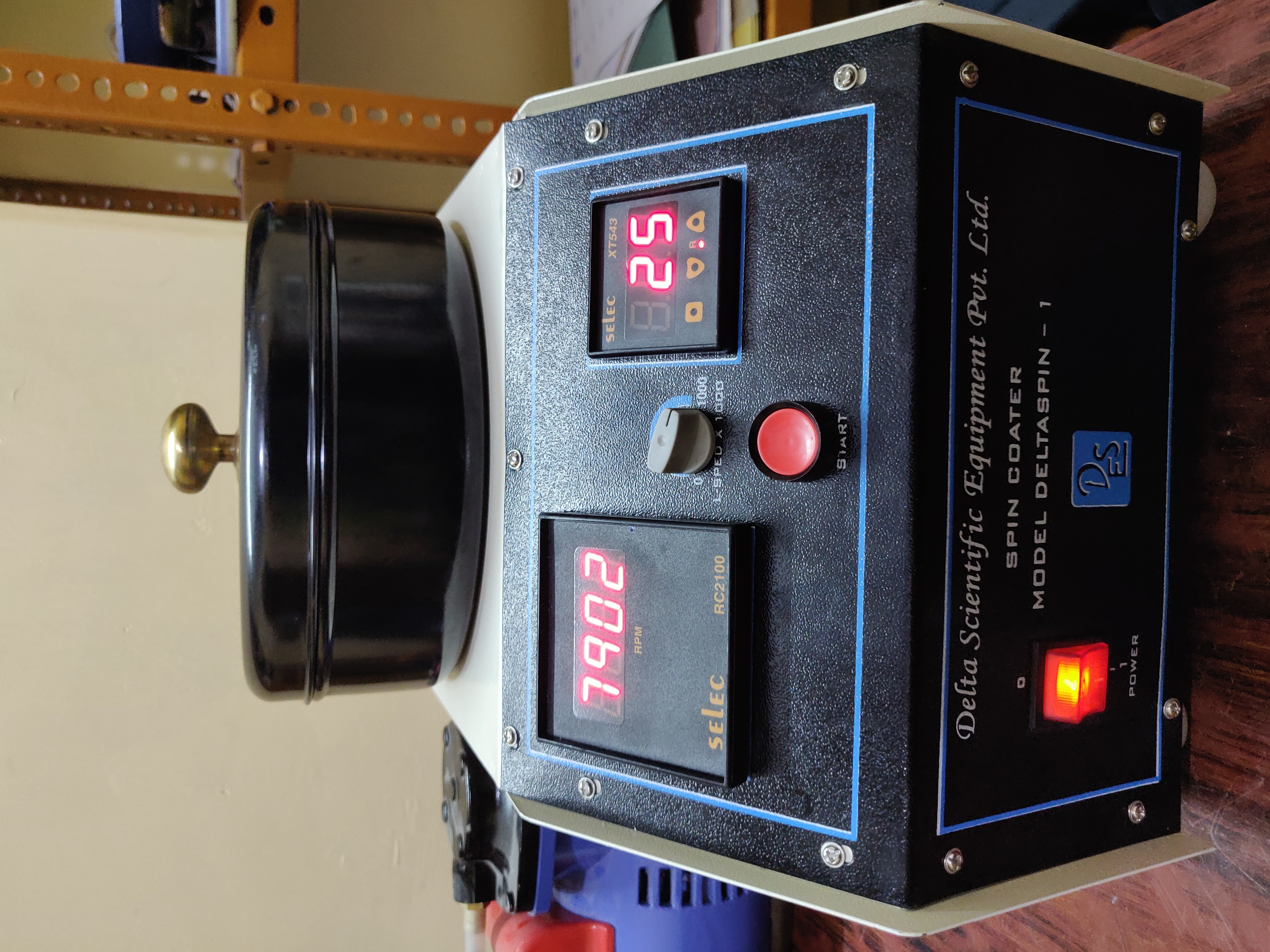 Delta Spin Coater - Stainless Steel, 355.6 X 228.6 X 304.8 Mm | 300 To 10,000 Rpm, Lcd Display, Semi-automatic Operation