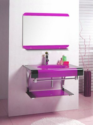 Purple Lip Counter Wash Basin