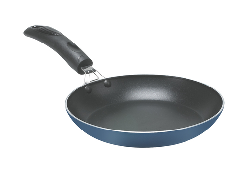 Induction Taper Fry Pan - Stainless Steel, 1-3 Millimeter Thickness, Lightweight Metal Design | PVC Handle for Comfortable Grip