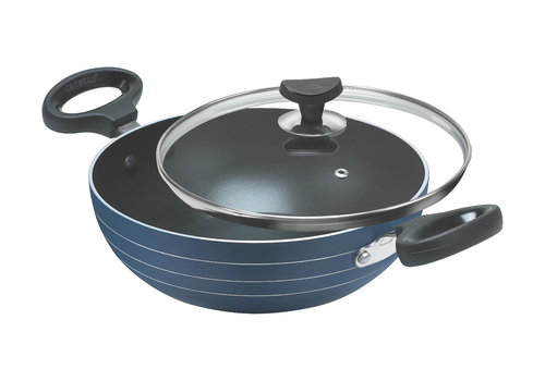 Induction Kadai - Stainless Steel, 1-3mm Thickness | Light Weight Design, PVC Handle for Ease of Use