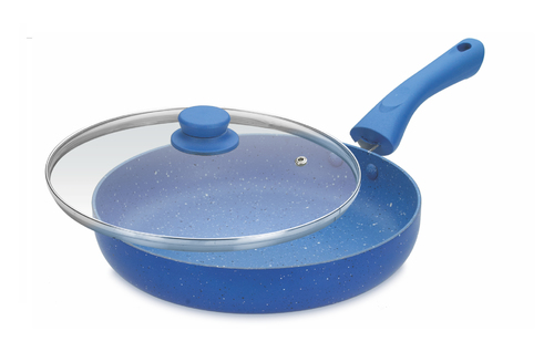 Marbo Plus Fry Pan - Copper Metal, 1-3 Millimeter Thickness | Lightweight Design, PVC Handle