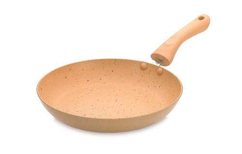 MARBO PLUS TAPER FRY PAN - Copper Metal, 1-3mm Thickness | Lightweight Design, PVC Handle for Comfortable Use