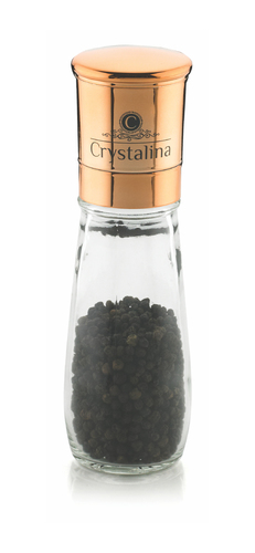 SLEEK PEPPER GRINDER - Glass & Stainless Steel, 1-3mm Thickness | Strong Functionality for Effortless Grinding