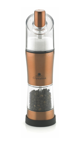 Pepper Grinder & Salt Shaker - Glass & Stainless Steel , Strong Build with 1-3mm Thickness for Precision Grinding