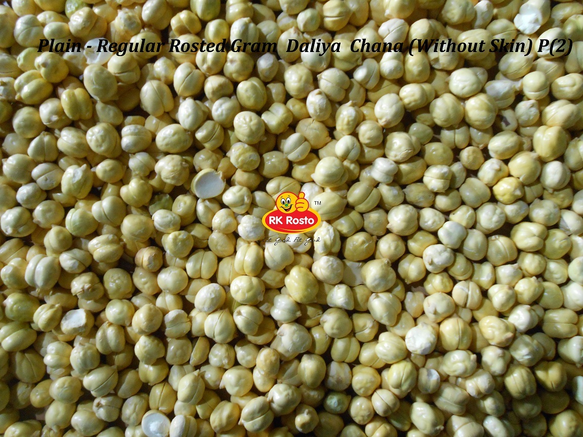 Roasted Chana Without Skin - 9-10 Mm Grain Size, Yellow Color | Whole Chickpeas, 1% Max Broken, 100% Purity, Machine Dried, 3 Months Shelf Life