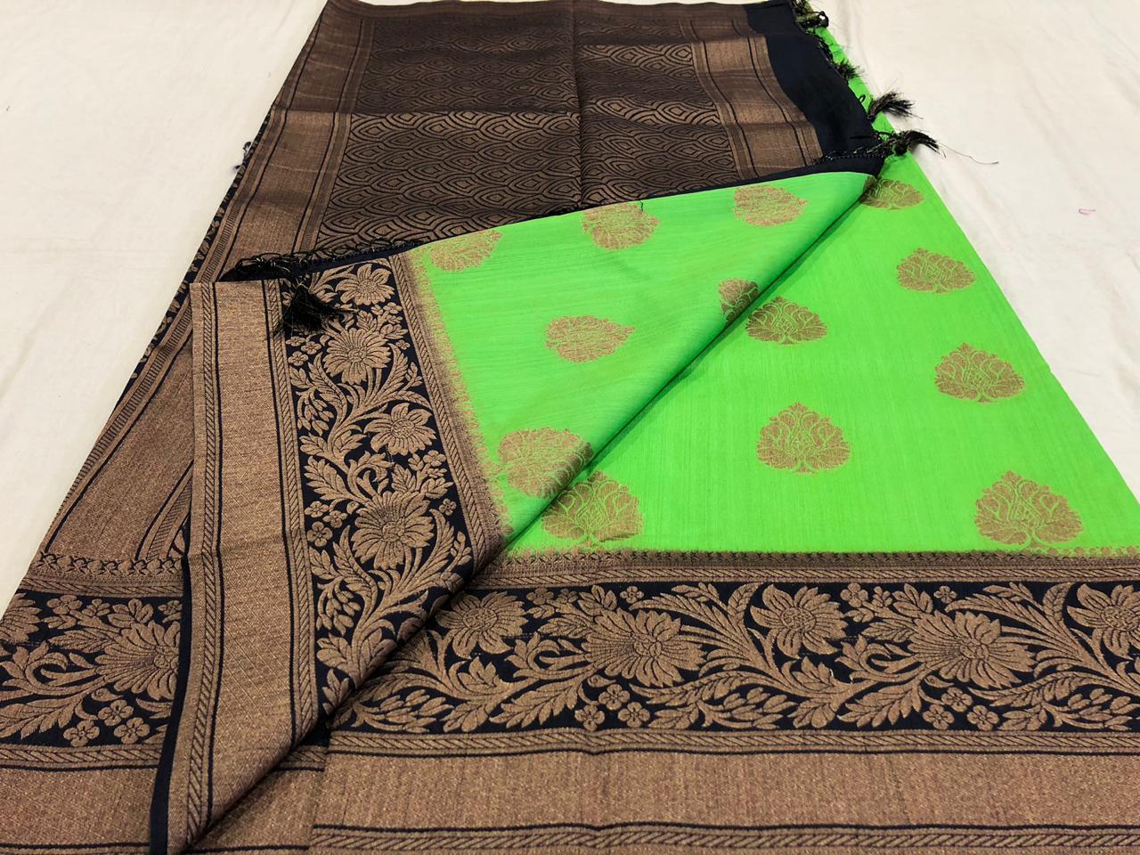 Organza Sarees - Art Silk, Printed Pattern | Blue Elegance And Lightweight Luxury