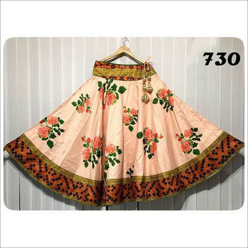 Satin Long Digital Printed Skirts