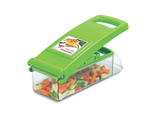 SUPER DICER - Glass & Stainless Steel, 5-8 mm Thickness, Ergonomic PVC Handle - Lightweight 400-950 g