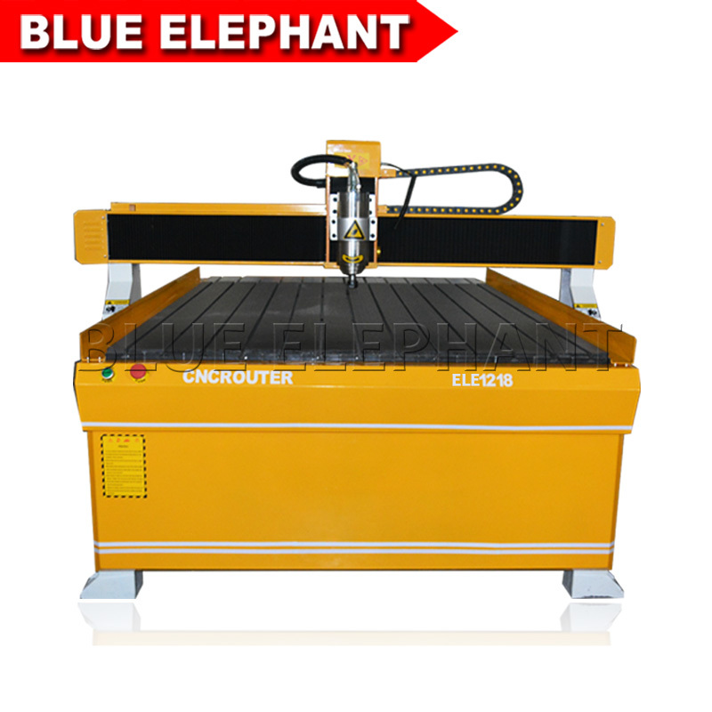 Vacuum Cleaning System Blue Elephant 1218 Cnc Router 3d Carving Cnc Router Machine 1218 With 3kw Water Cooling Spindle