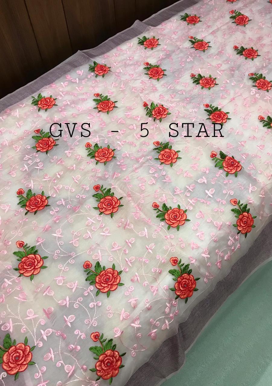 Multi Fancy Designer Party Wear Heavy Work Saree