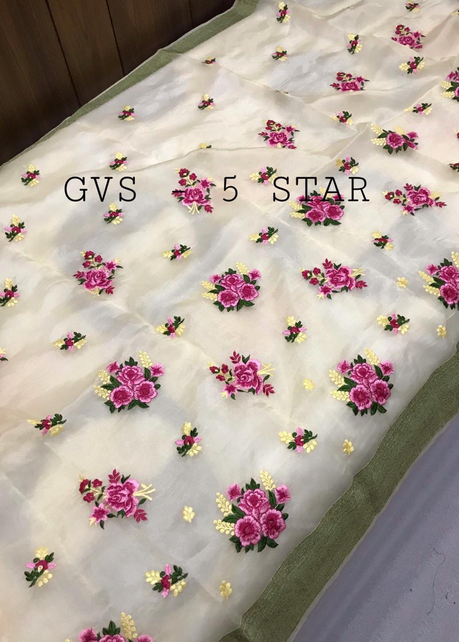 Multi Fancy Designer Party Wear Heavy Work Saree