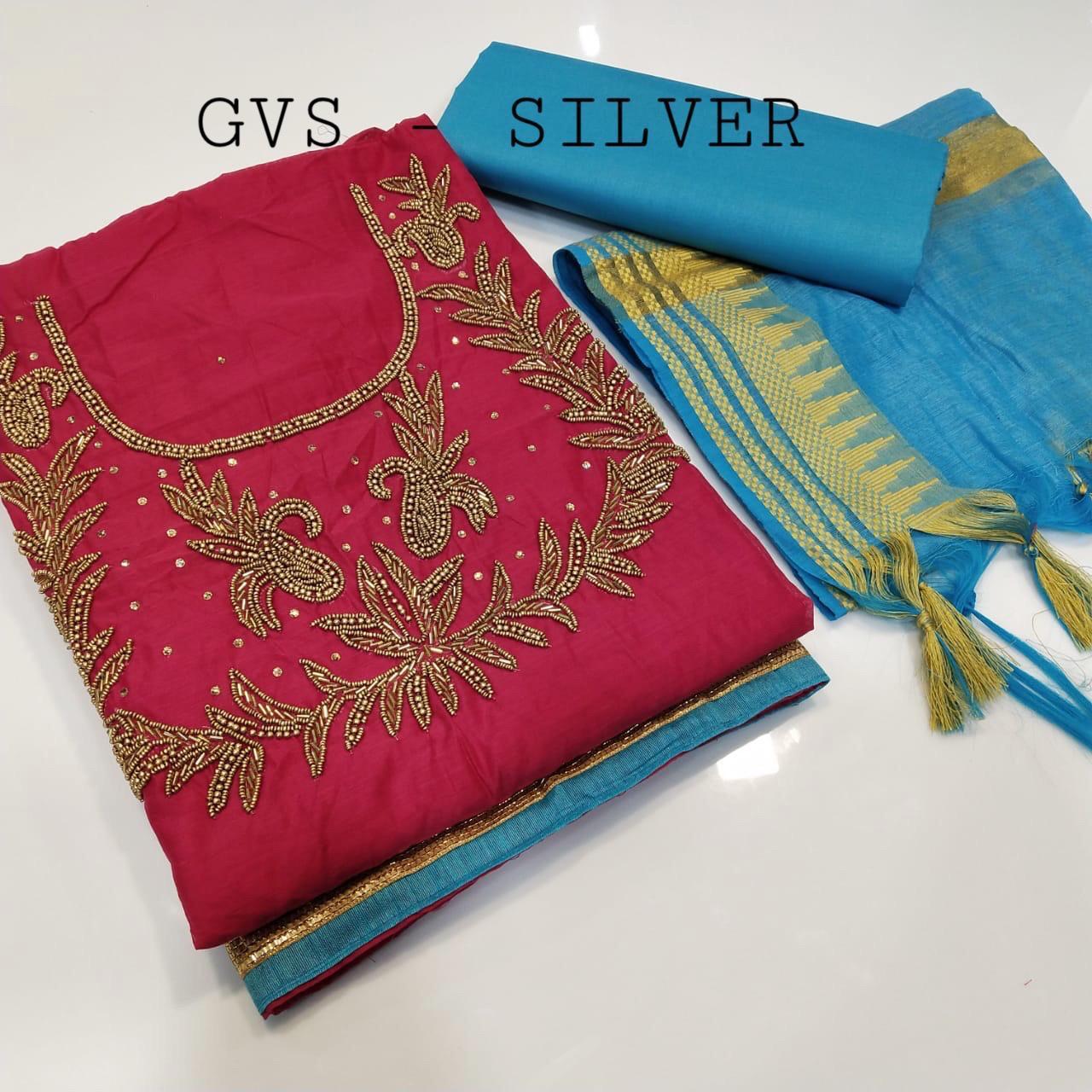 Multy Fancy Hand Worked Dress Material