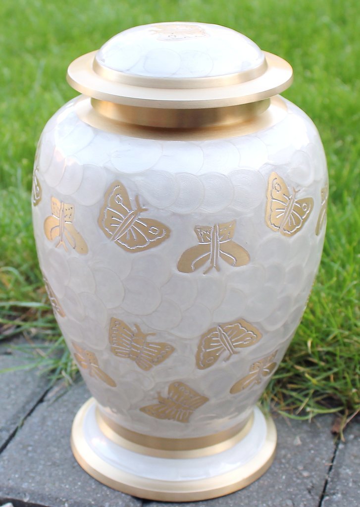 Gold Pearl Butterfly Cremation Urn Popular Design